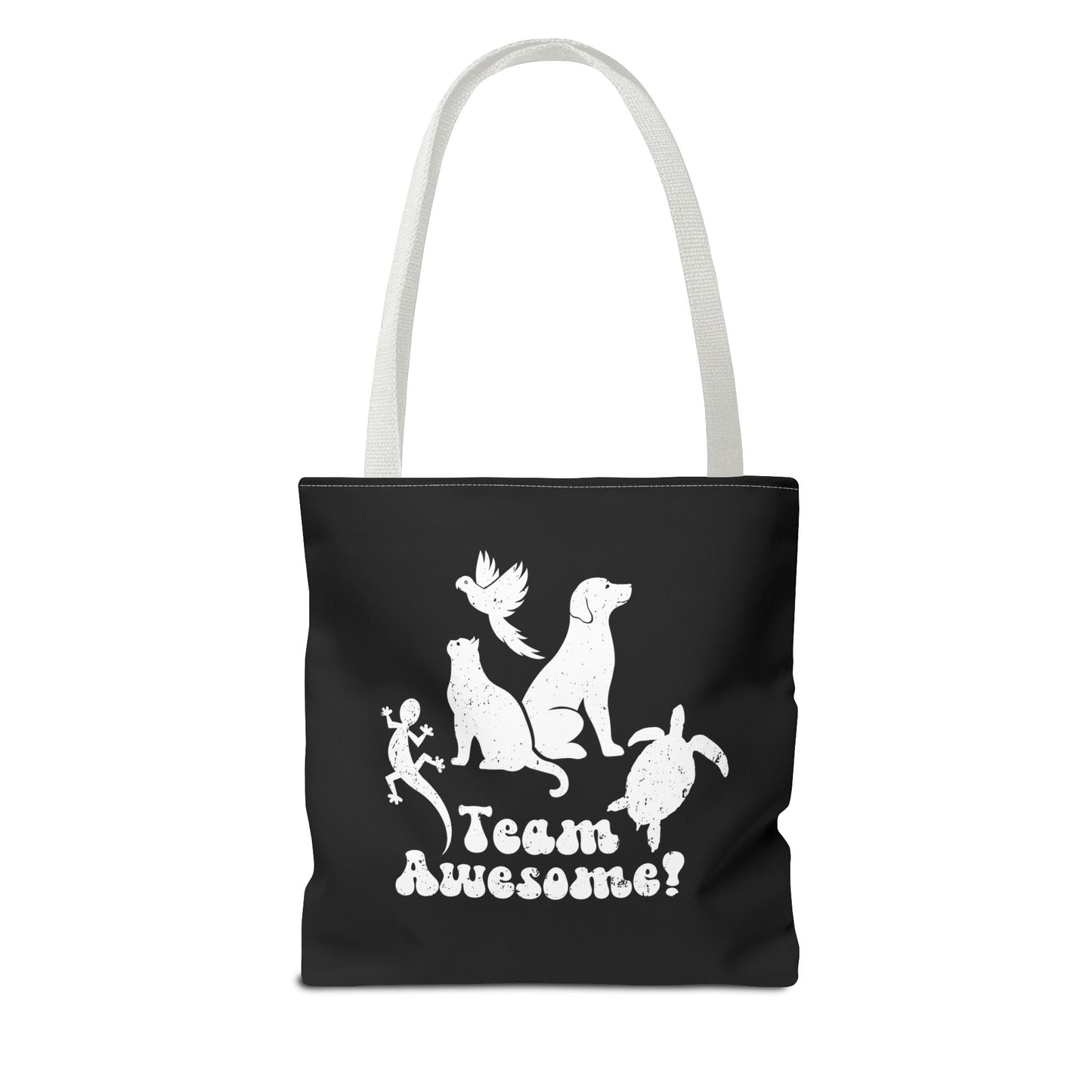 Unisex Animal Lover Lizard Cat Bird Dog Turtle Team Awesome Tote Bag