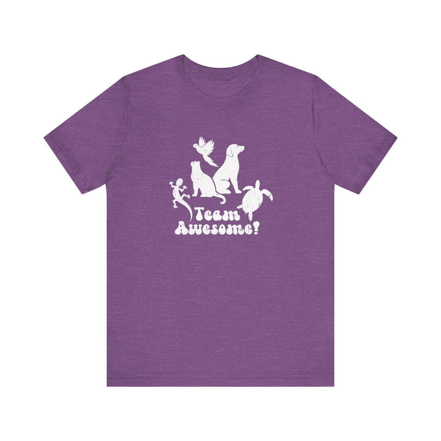 Unisex Animal Lover Lizard Cat Bird Dog Turtle Team Awesome T-Shirt