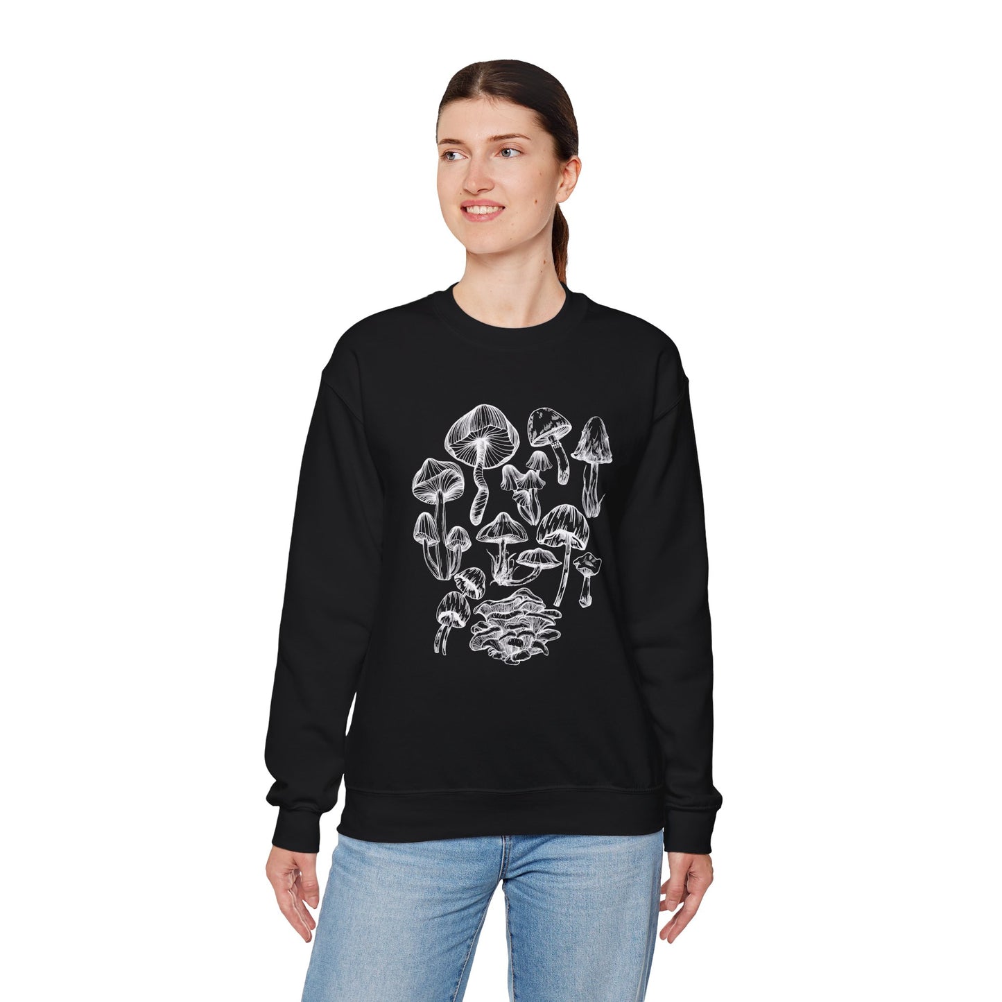 Unisex Mushroom Lover Fungi Print Toadstool Sweatshirt