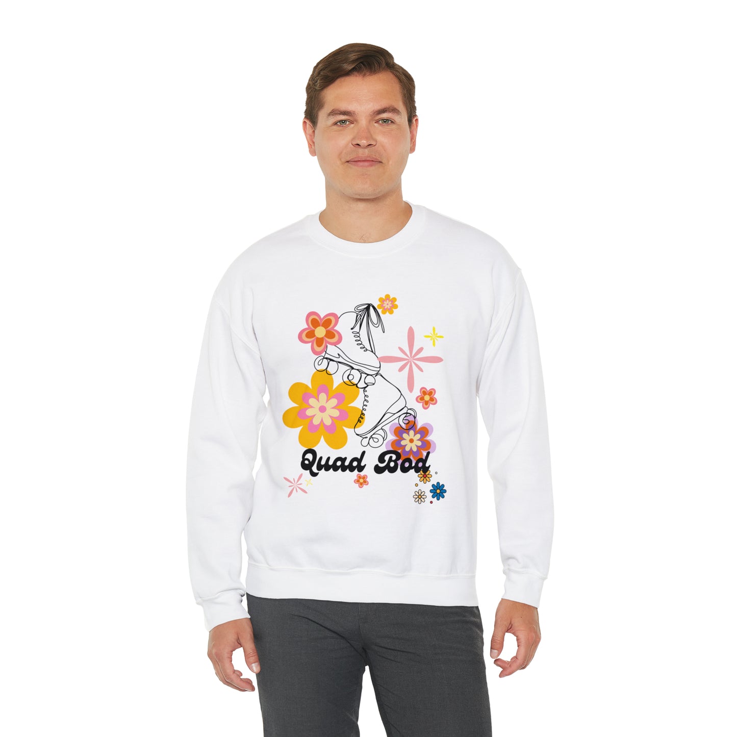 Unisex Quad Bod Retro Vibes Rollerskater Sweatshirt