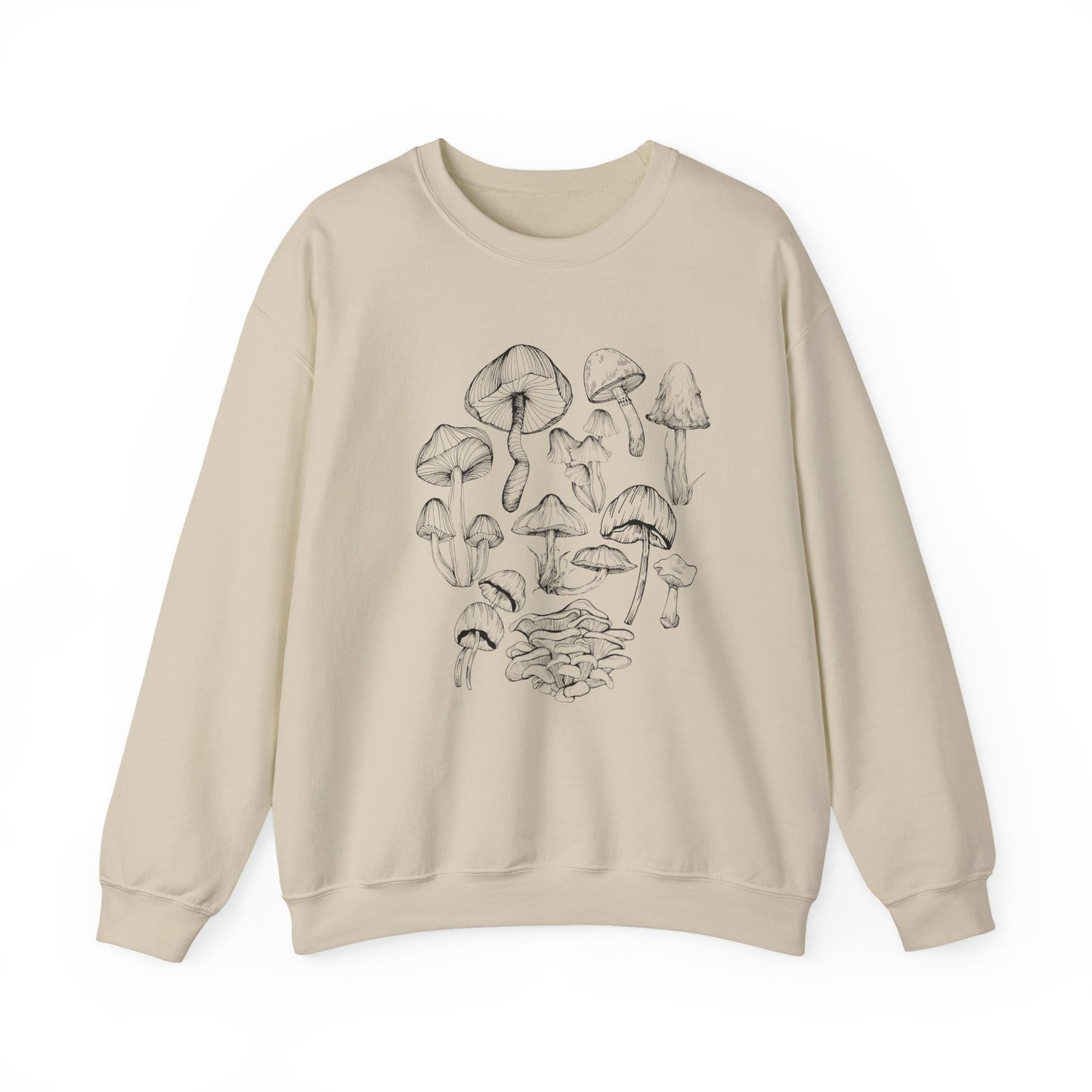 Unisex Mushroom Lover Fungi Print Toadstool Sweatshirt