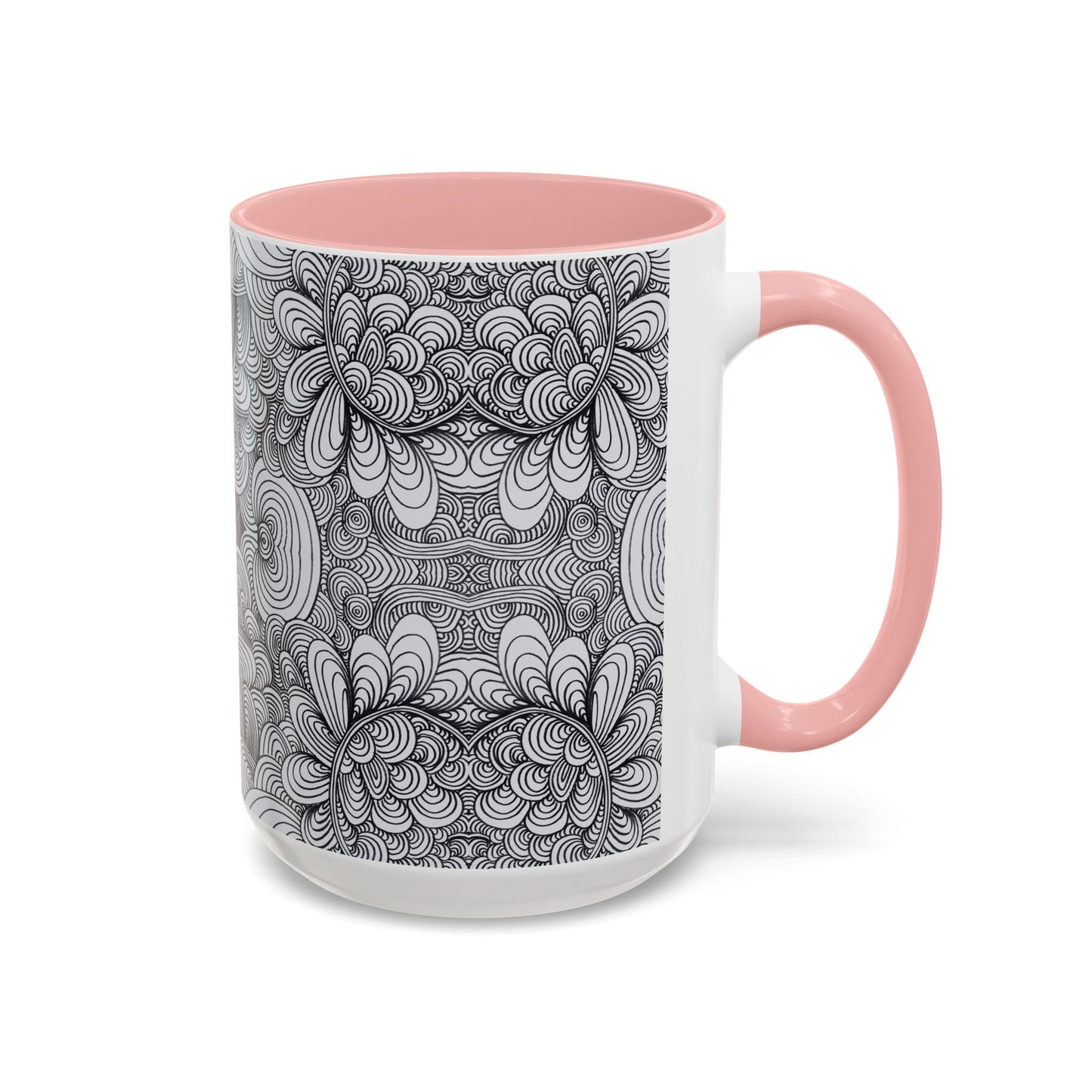 11oz/15oz Original Line Art Coffee Mug - Apricots Noir Mirage
