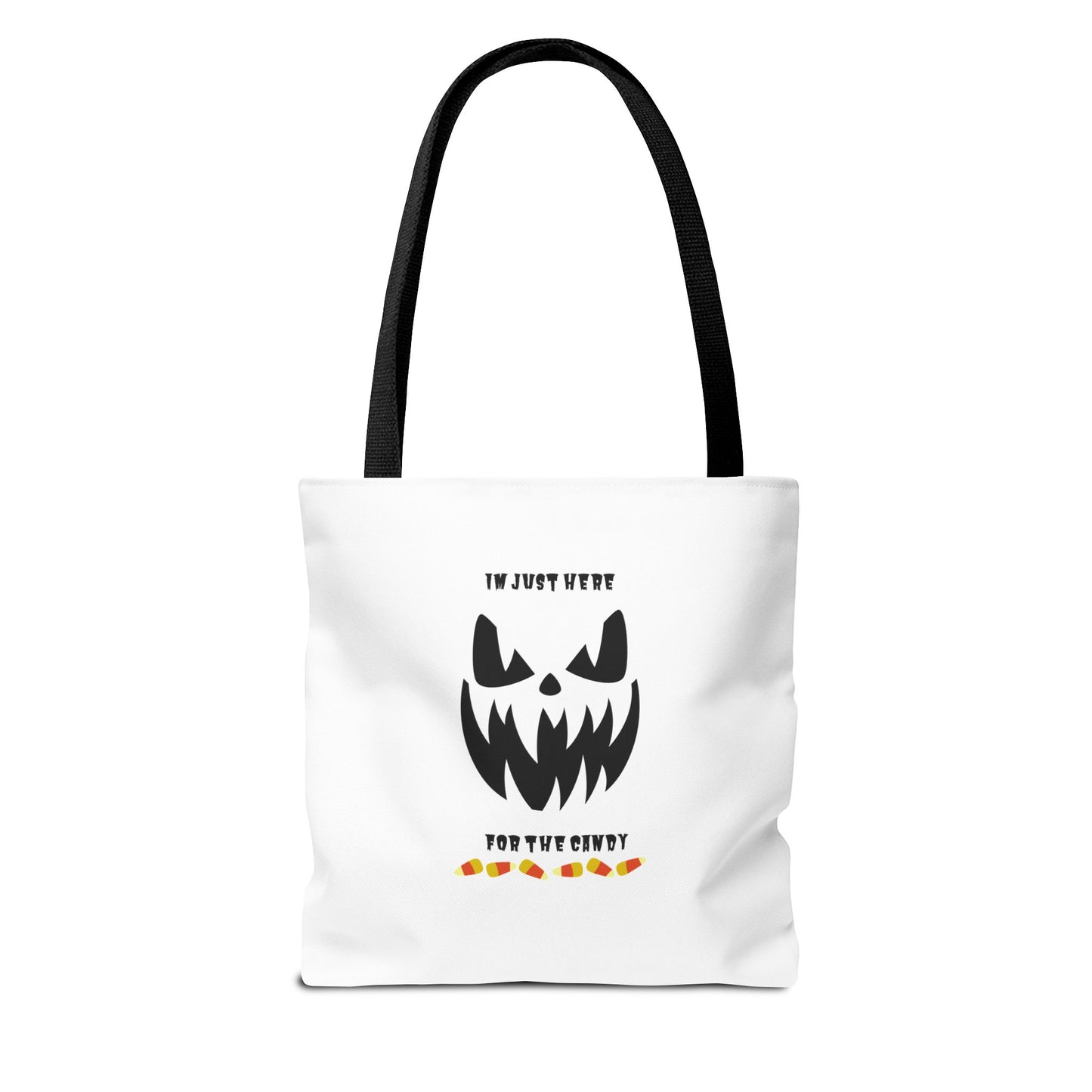 Halloween Candy Corn Scary Face Tote Spooky Season Trick or Treating Candy Bag Reusable Lunch Tote