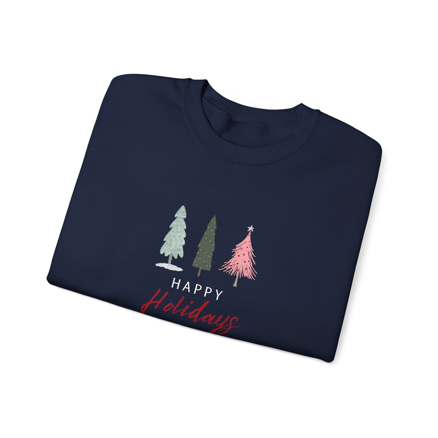 Unisex Heavy Blend Crewneck Happy Holidays Seasons Greetings Fall Sweatshirt