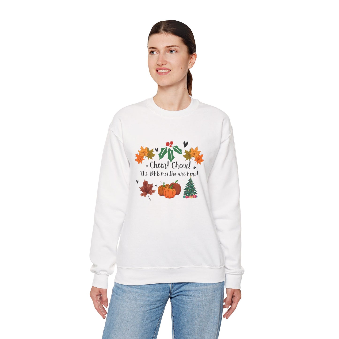 Unisex Heavy Blend™ Crewneck  Cheer! Cheer! The BER Months Are Here! Sweatshirt