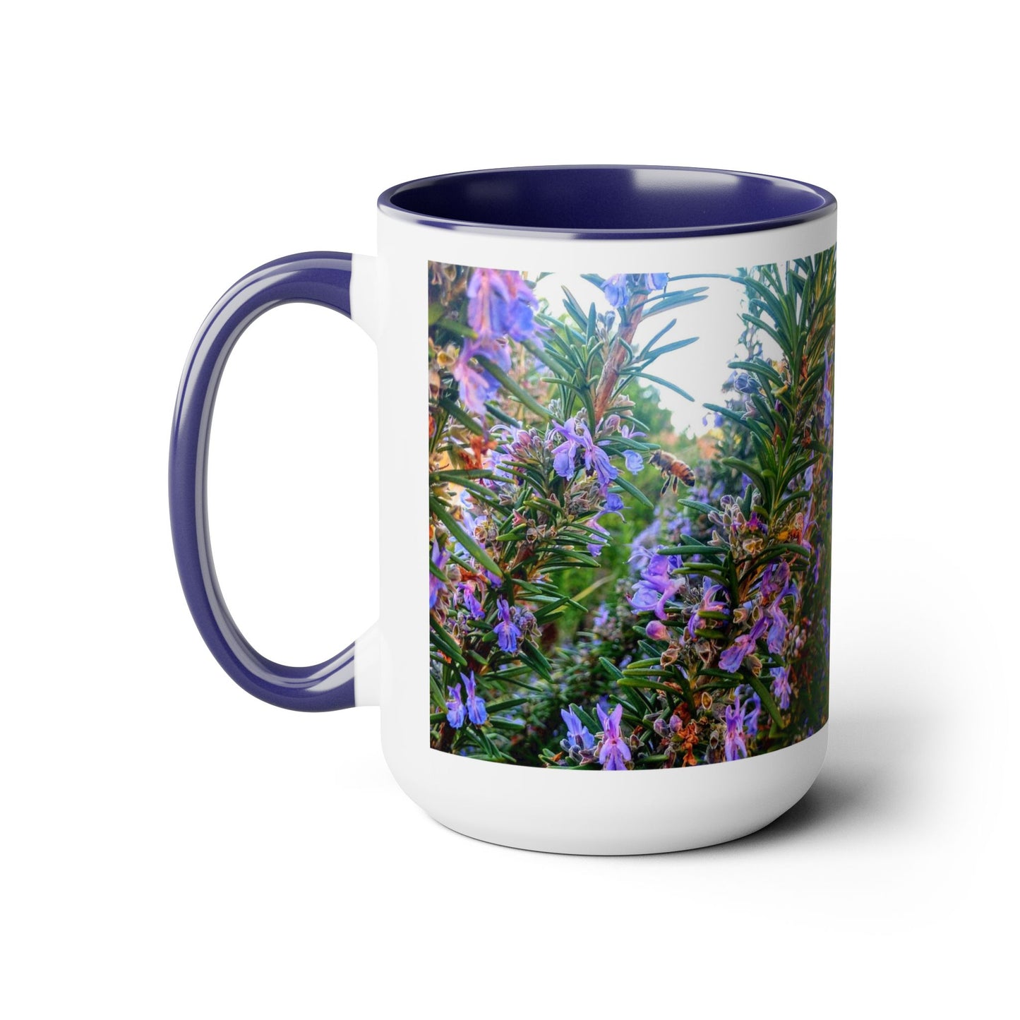 15oz Garden Themed Rosemary and Bee Pollinator Coffee Mug