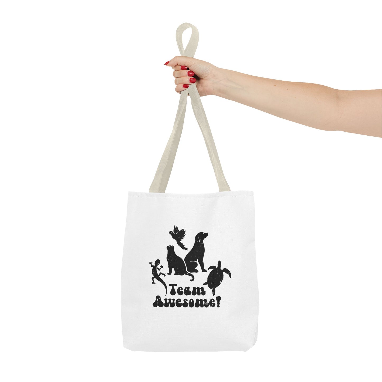 Unisex Animal Lover Lizard Cat Bird Dog Turtle Team Awesome Tote Bag