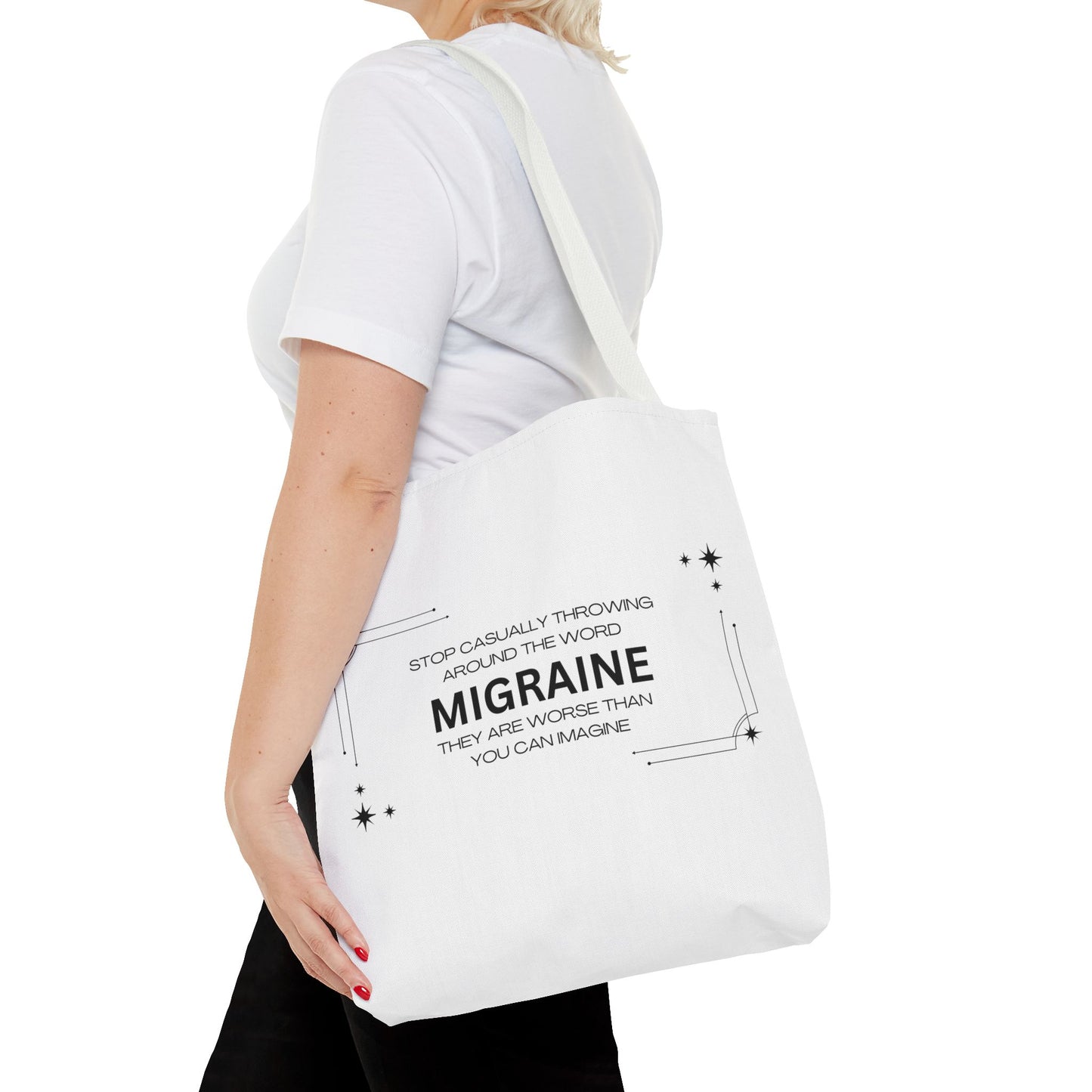 Unisex Migraine Day Invisible Illness Warrior Tote Bag