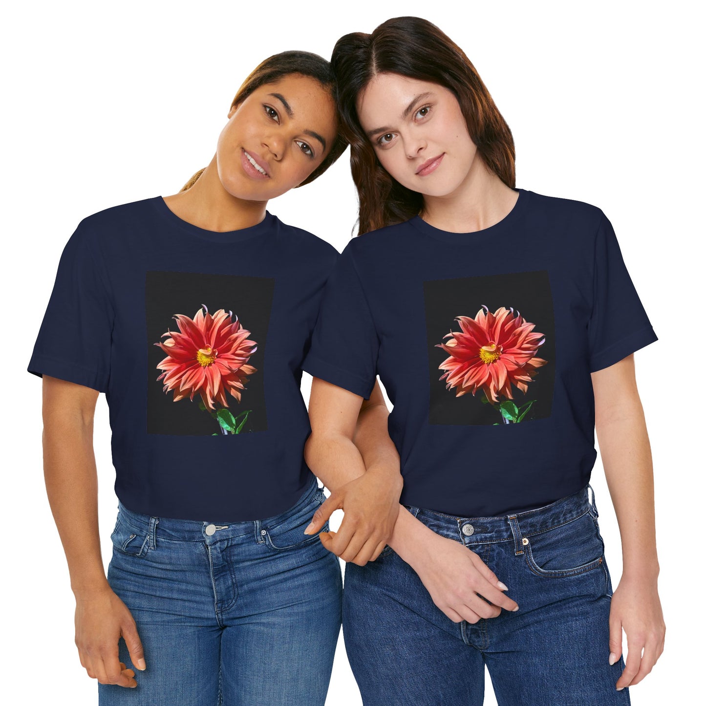 Unisex Jersey Short Sleeve Dahlia Flower T-Shirt