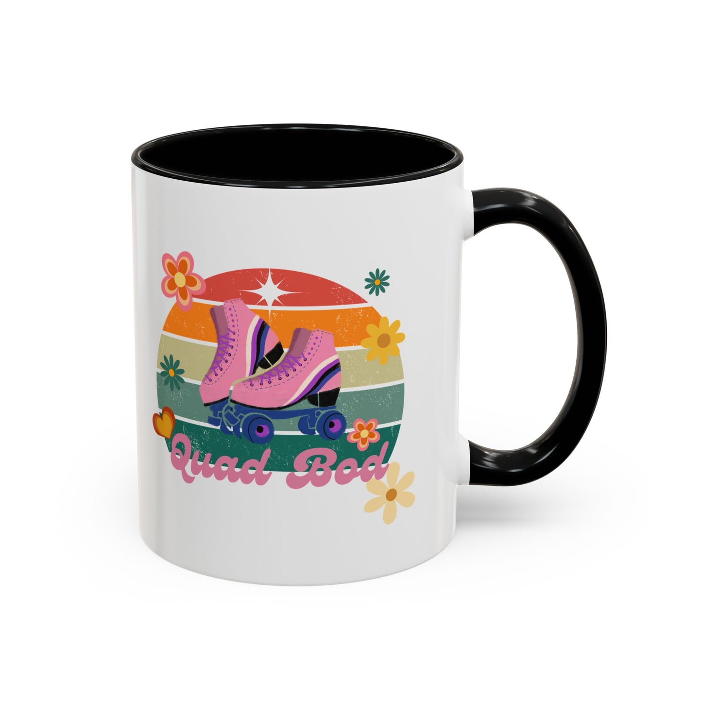 11oz Retro Vibes Roller Skate Coffee Mug Gift Idea For Skaters Roller Rink Mug Cool Skater Mug Quad Bod Skate Gear Roller Skating Coffee Mug