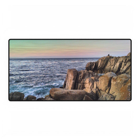 Lovers Cove, Scenic Ocean View, Monterey Ca Desk Mat