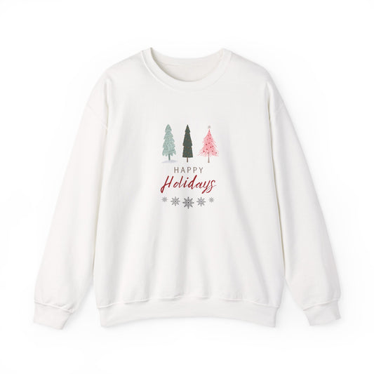 Unisex Heavy Blend Crewneck Happy Holidays Seasons Greetings Fall Sweatshirt
