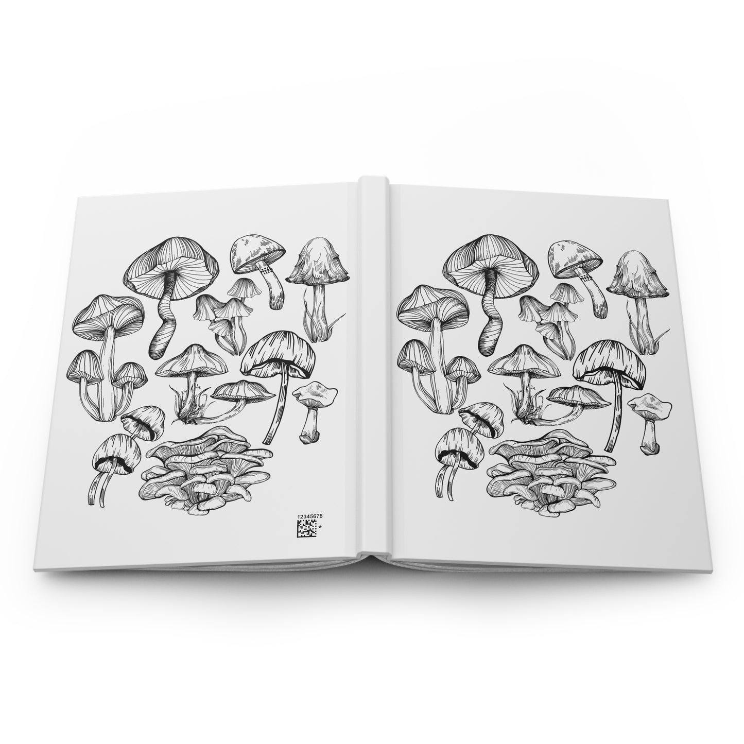 Hardcover Journal Mushroom Lover Fungi Print Toadstool Hardcover Journal