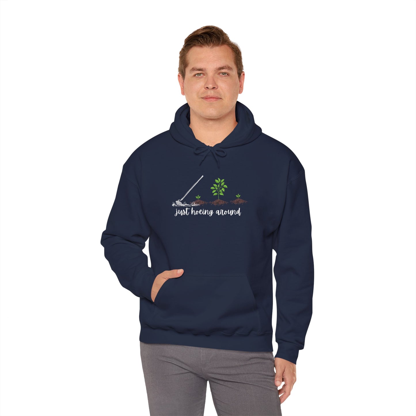 Unisex Heavy Blend™ Just Hoeing Around Gardening Hooded Sweatshirt