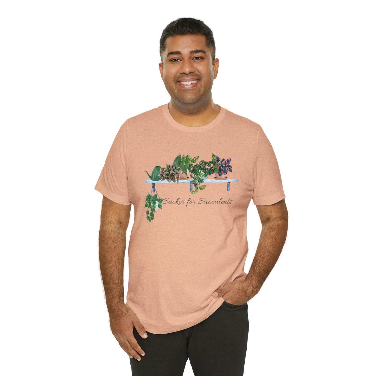 Unisex Gardening Themed T-Shirt Sucker for Succulents