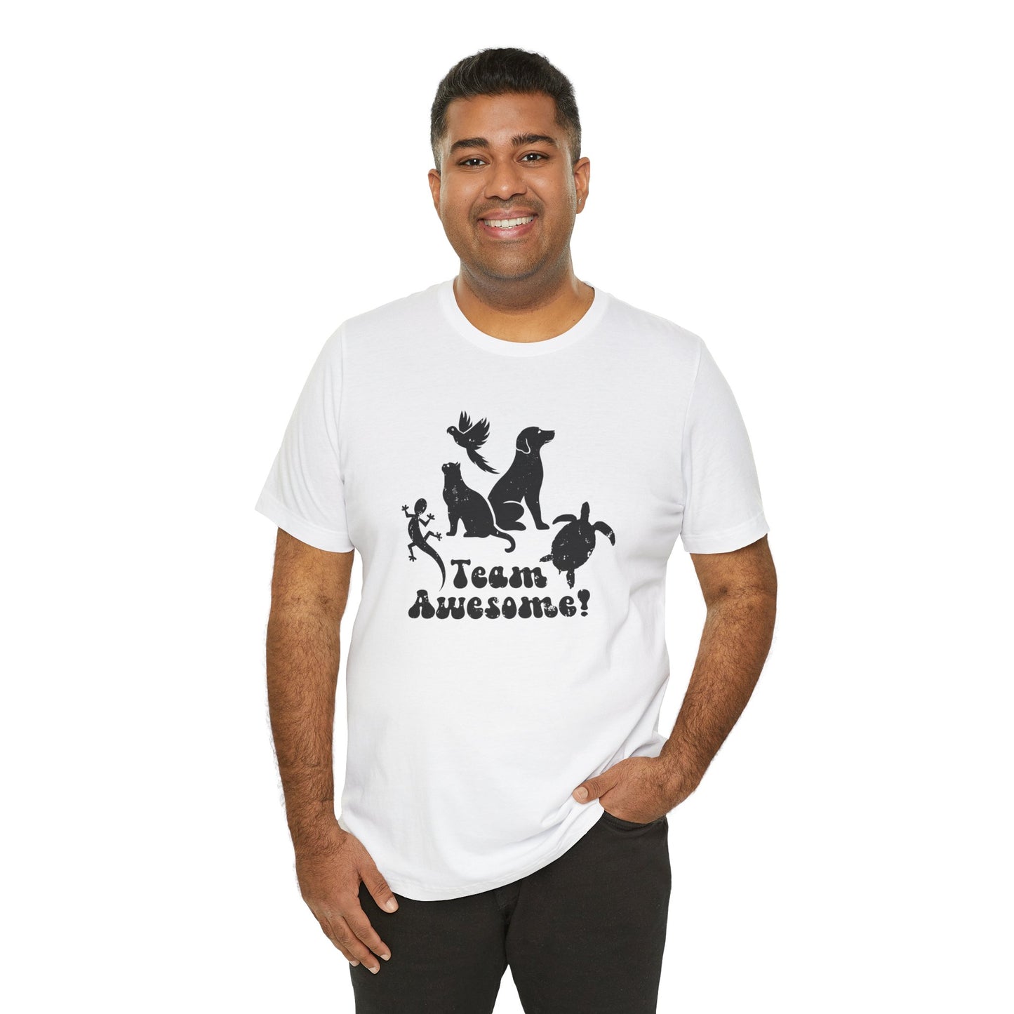 Unisex Animal Lover Lizard Cat Bird Dog Turtle Team Awesome T-Shirt