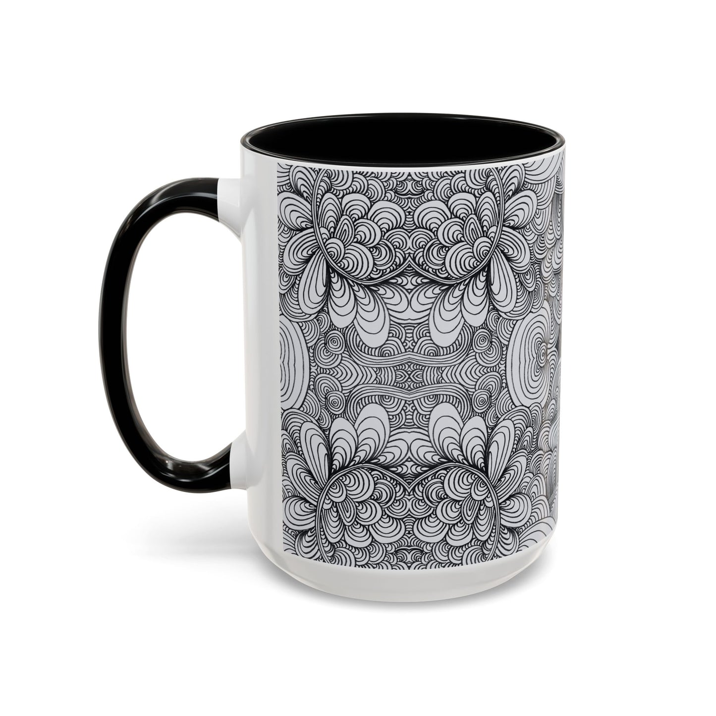 11oz/15oz Original Line Art Coffee Mug - Apricots Noir Mirage