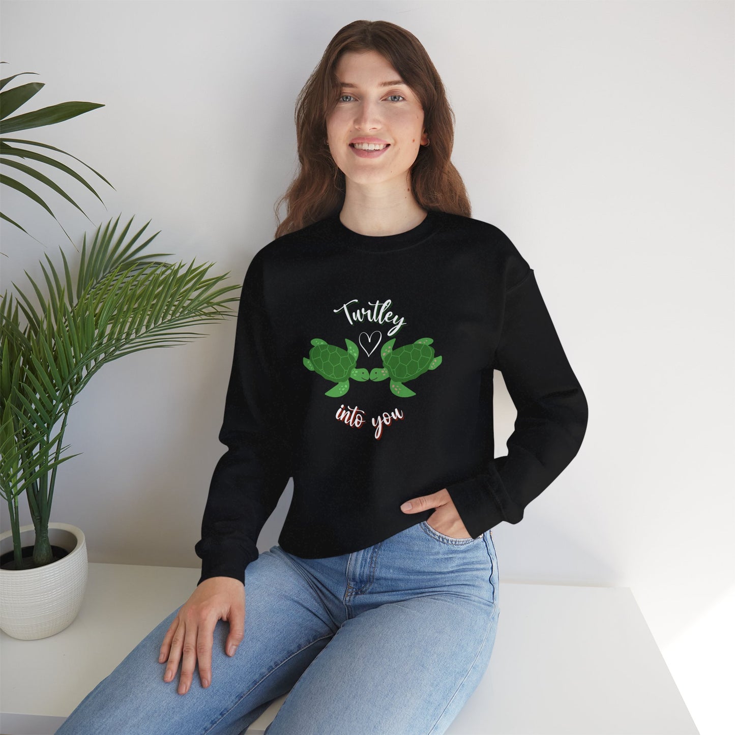 Unisex Cute Turtle Lover Turtley Into You Sweatshirt
