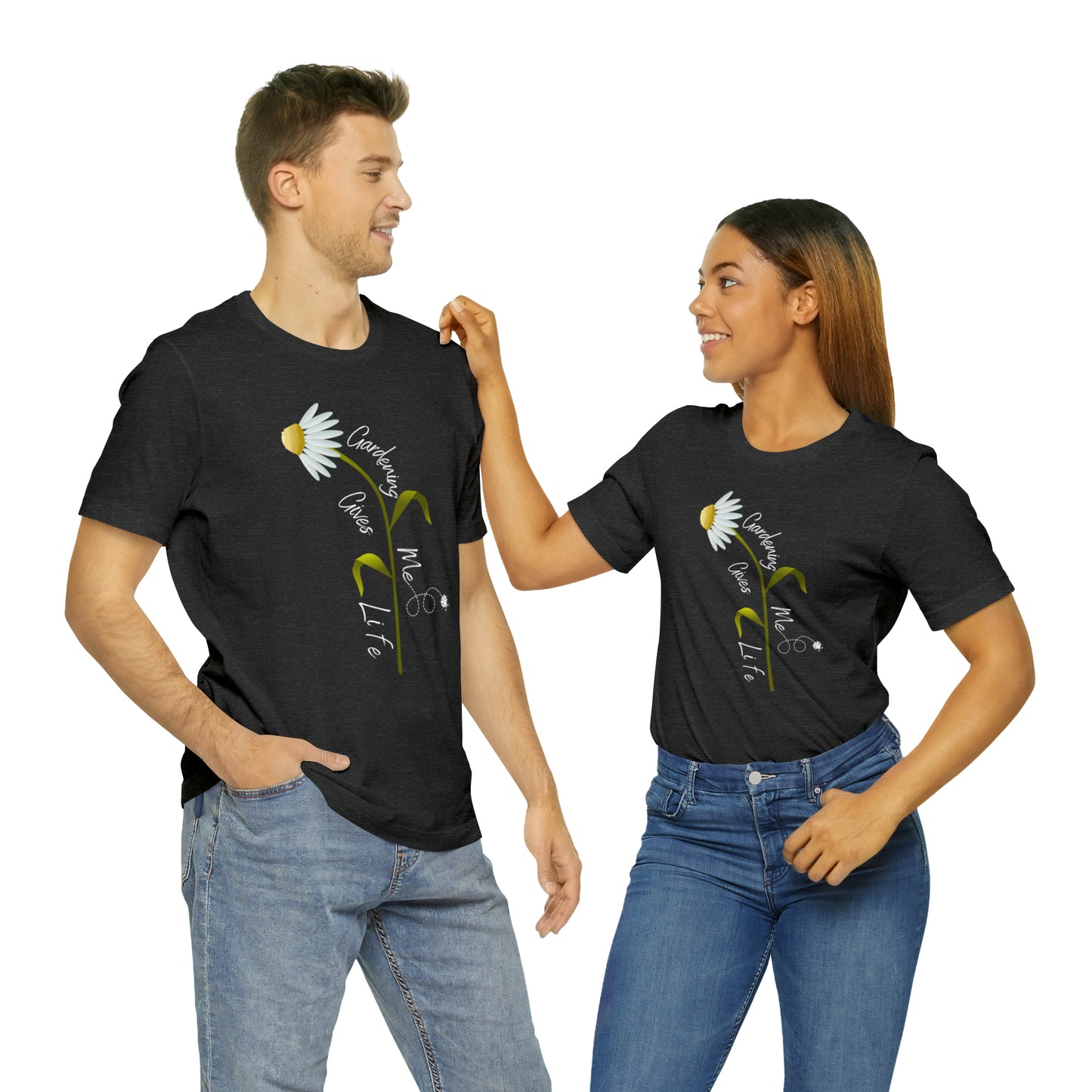 Unisex Gardening Shirt, Daisy and Ladybug Gardening Gives Me Life