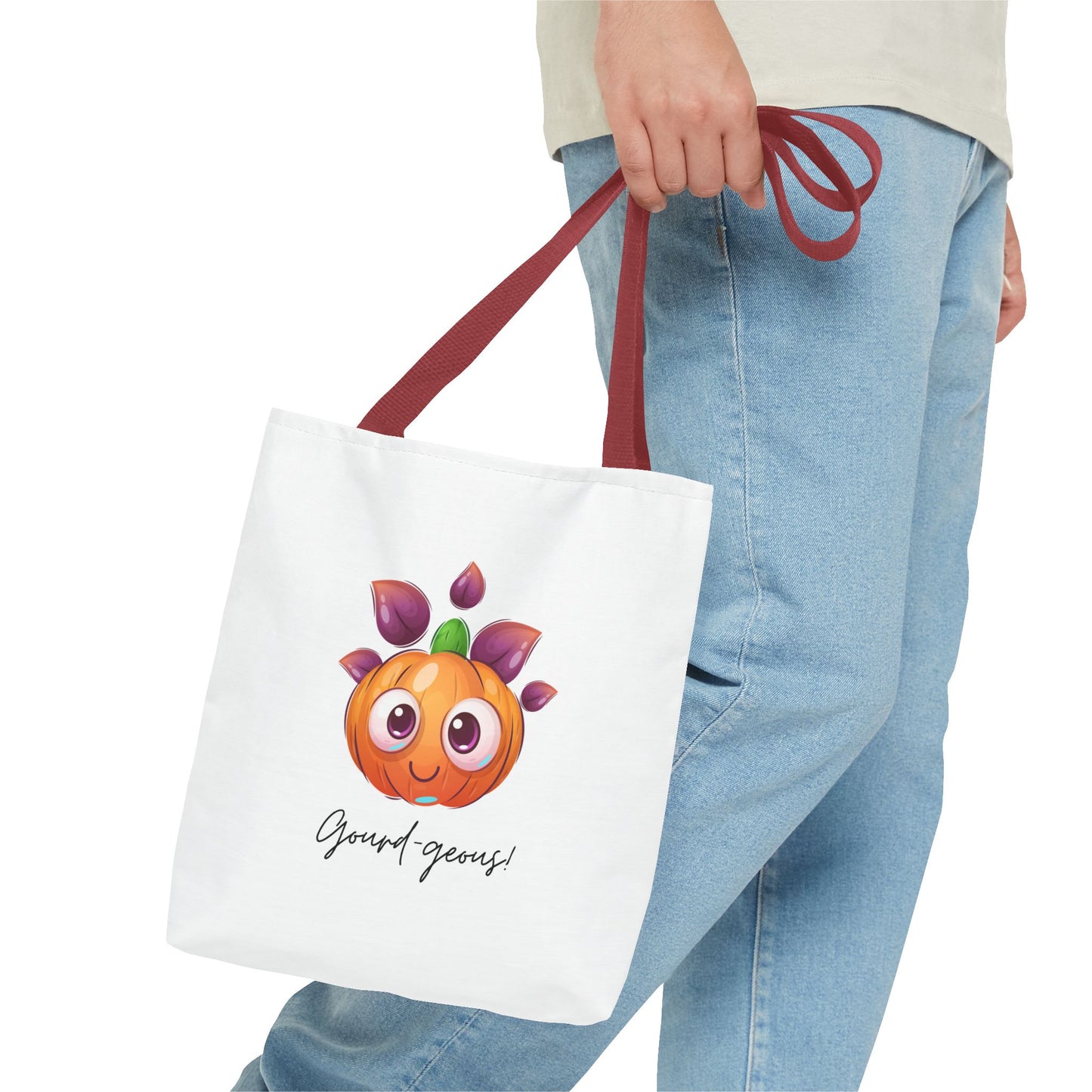 Cute Halloween Pumpkin Tote Spooky Season Tote Trick or Treating Candy Bag Fall Themed Reusable Lunch Tote