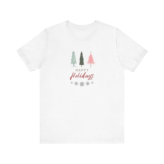 Unisex Jersey Short Sleeve Happy Holidays Seasons Greetings Fall T-Shirt