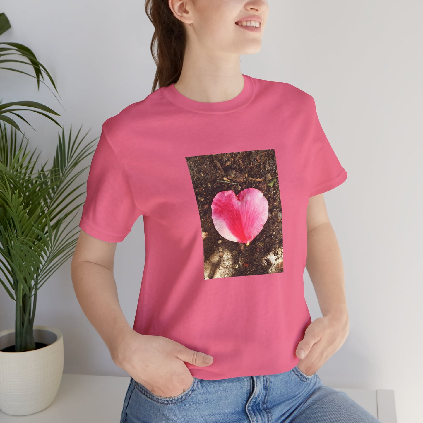 Unisex Jersey Short Sleeve Double Delight Rose Petal T-Shirt