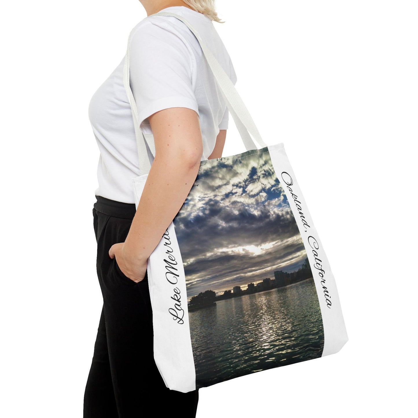 Unisex Travel Tote Lake Merritt Scenic View Oakland California Bay Area Keepsake Reusable Grocery Tote Yoga Bag Traveler Gift Scenic View