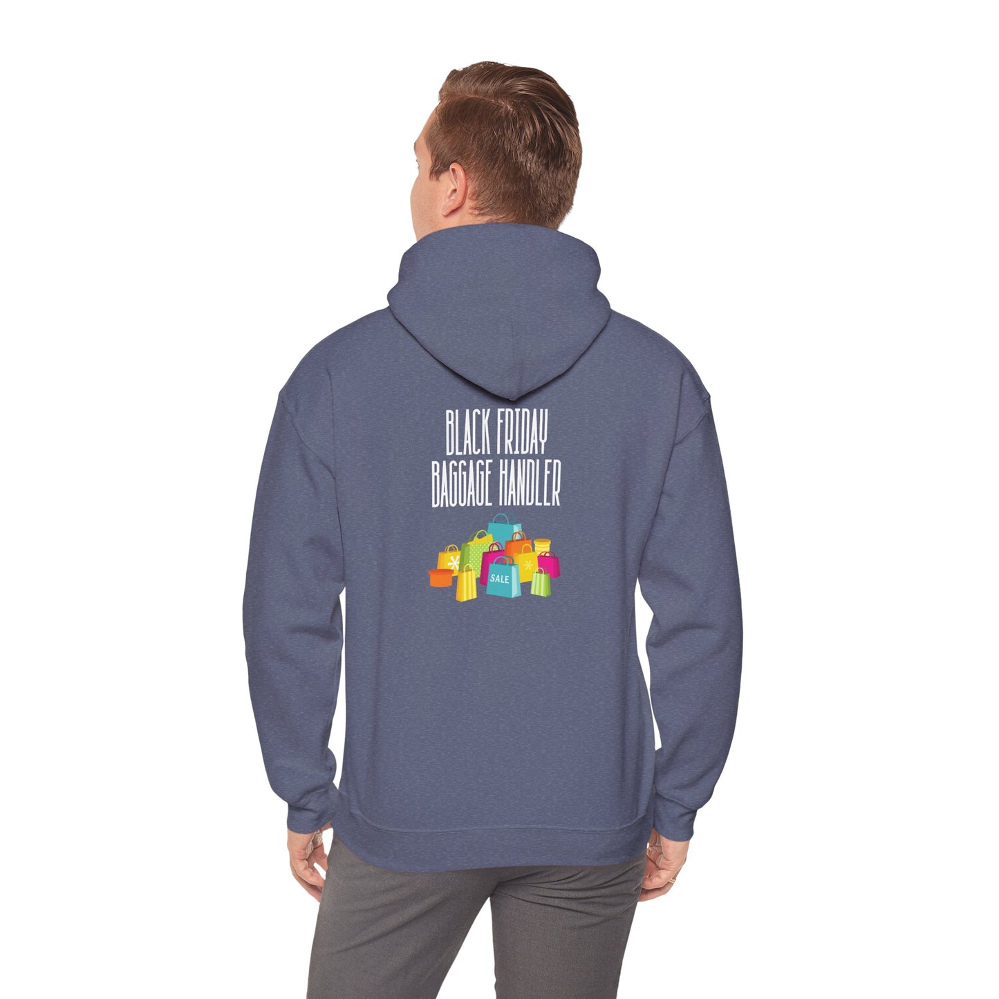 Unisex Heavy Blend™ Black Friday Christmas Sales Baggage Handler Shopping Sales Hooded Sweatshirt