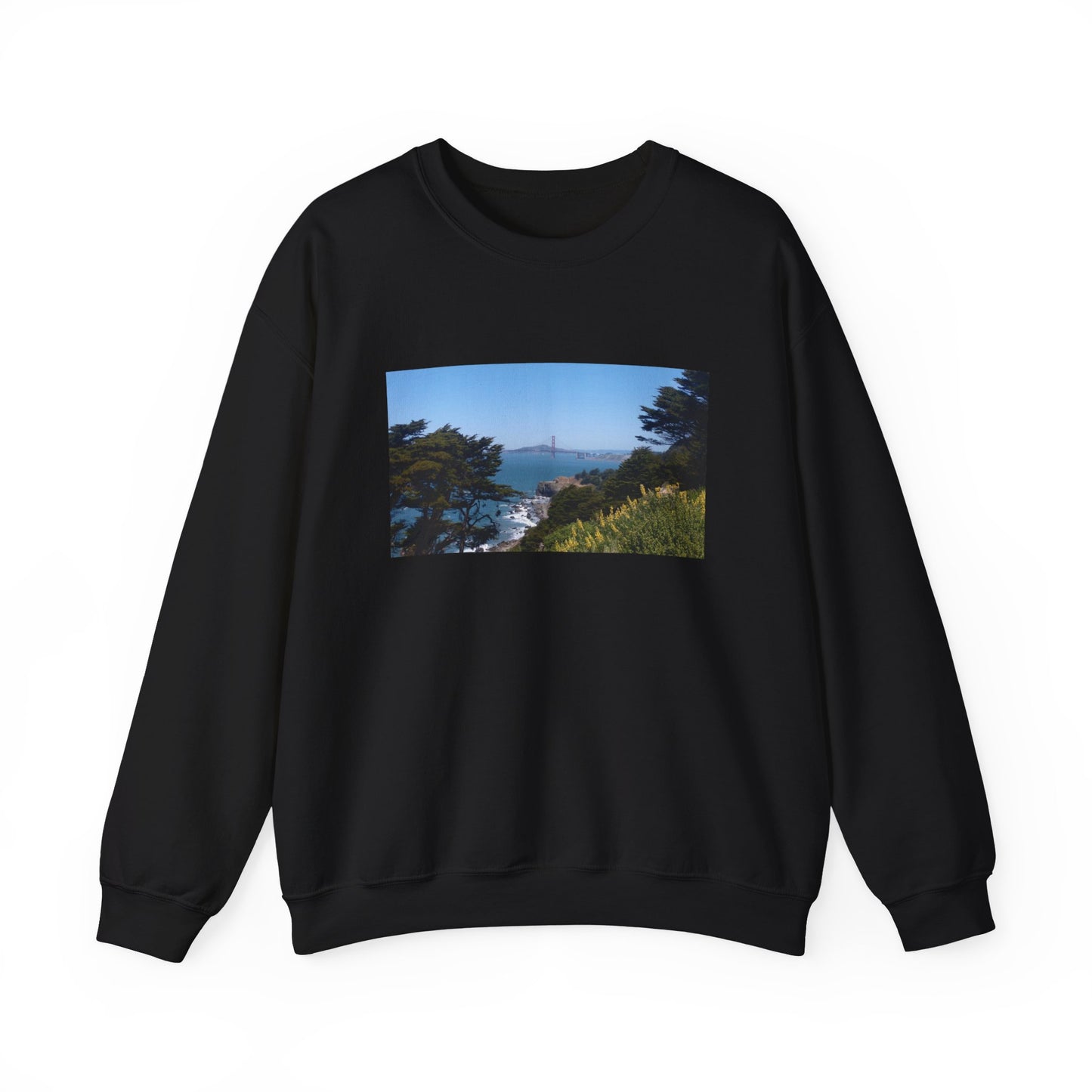 Unisex Travel Sweater, Scenic Lookout, El Camino Del Mar, San Francisco, California, Golden Gate Bridge, Vista, Ocean Views, Beautiful Blue
