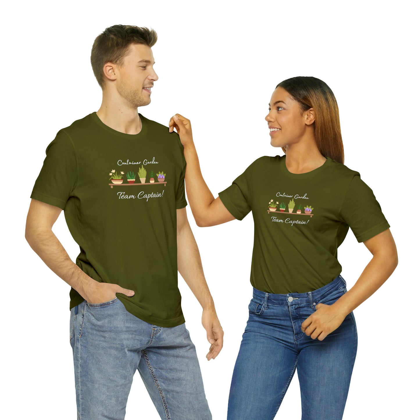 Unisex Garden Themed Container Garden Team Captain Gardening T-Shirt