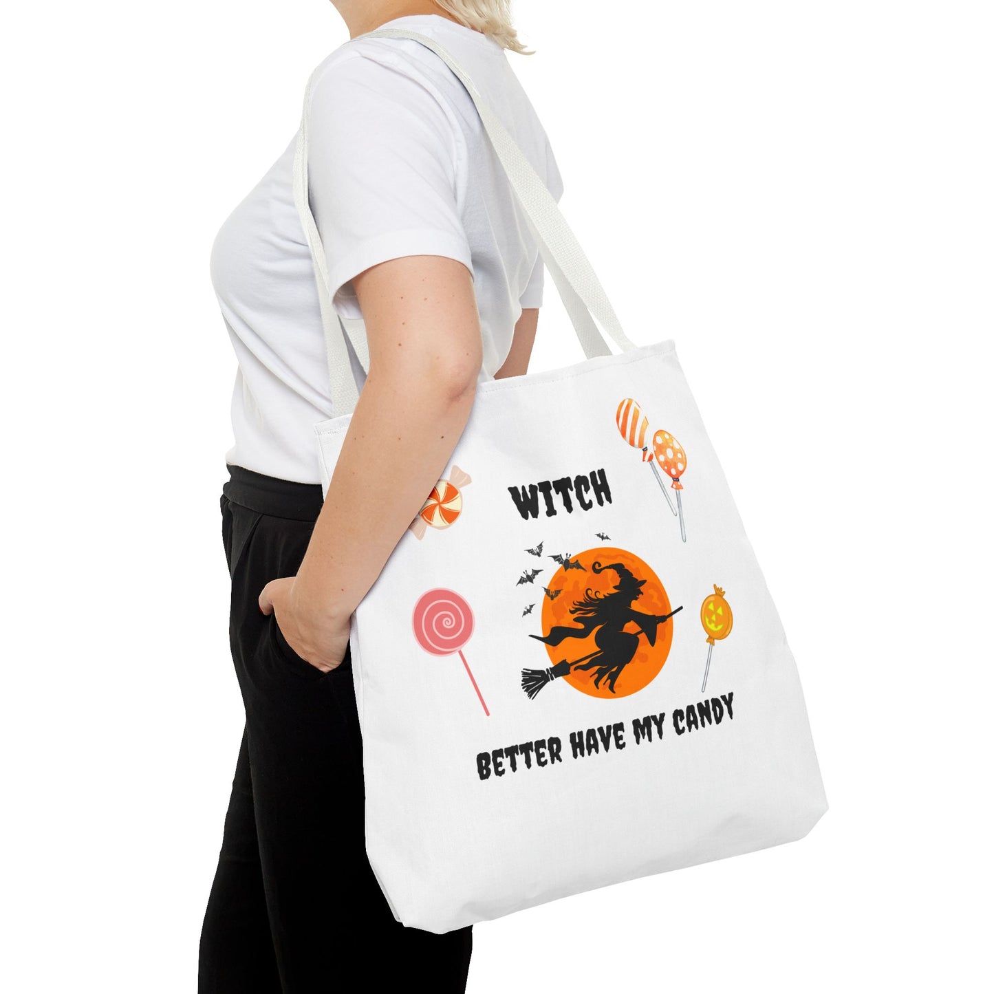 Halloween Tote Bag Spooky Season Trick or Treating Candy Bag Fall Themed Reusable Lunch Tote