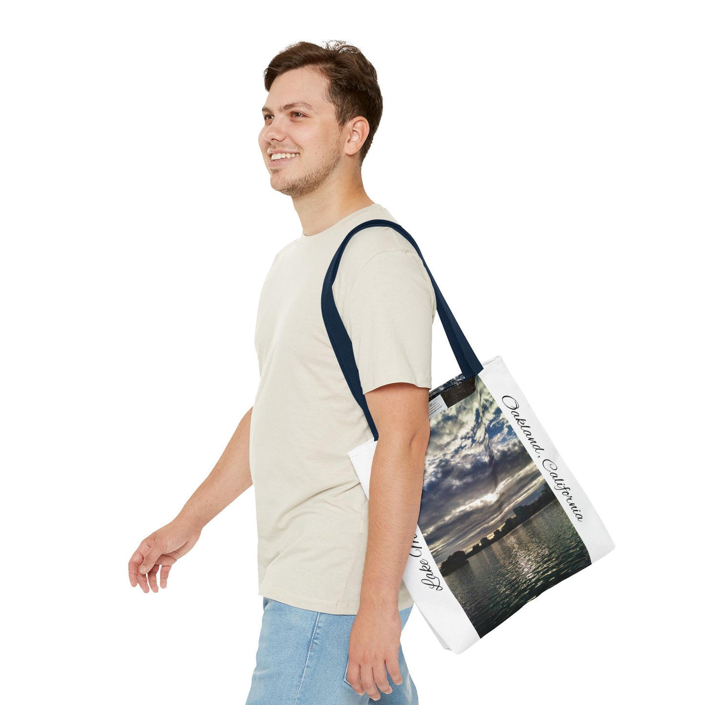 Unisex Travel Tote Lake Merritt Scenic View Oakland California Bay Area Keepsake Reusable Grocery Tote Yoga Bag Traveler Gift Scenic View