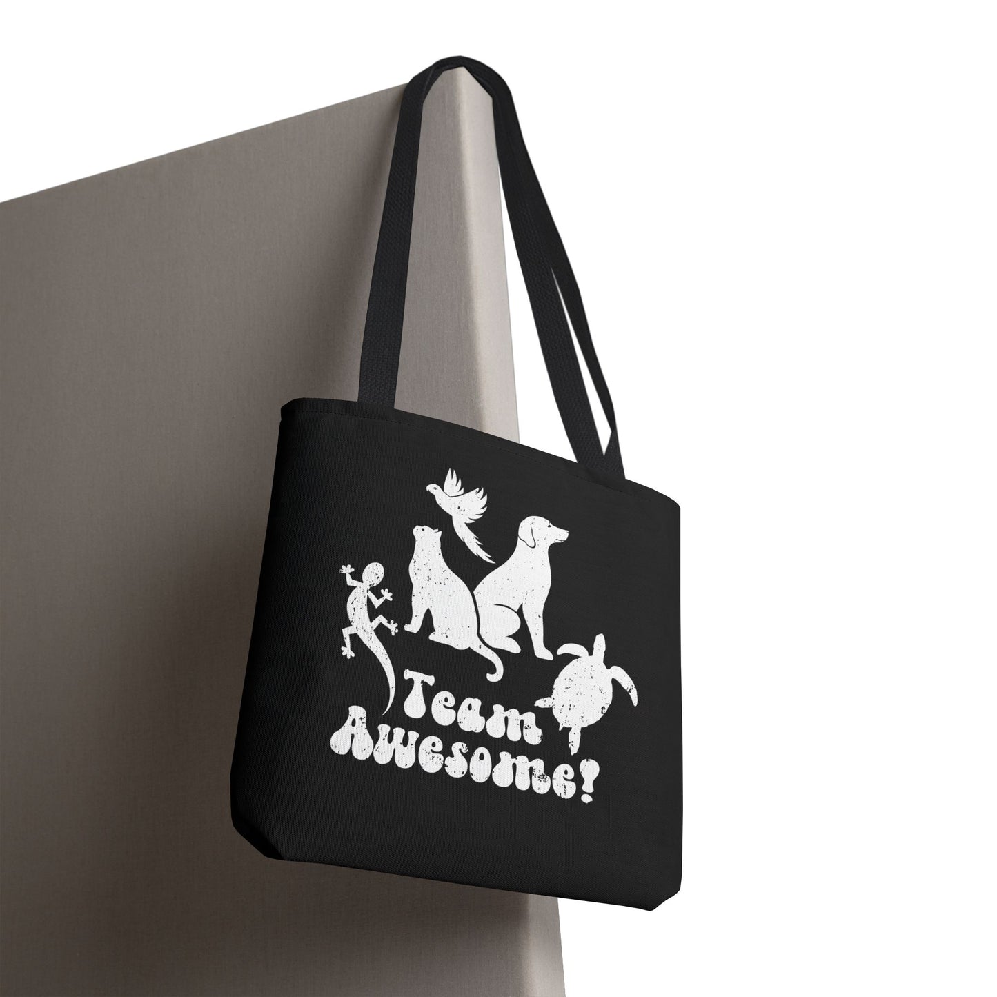 Unisex Animal Lover Lizard Cat Bird Dog Turtle Team Awesome Tote Bag