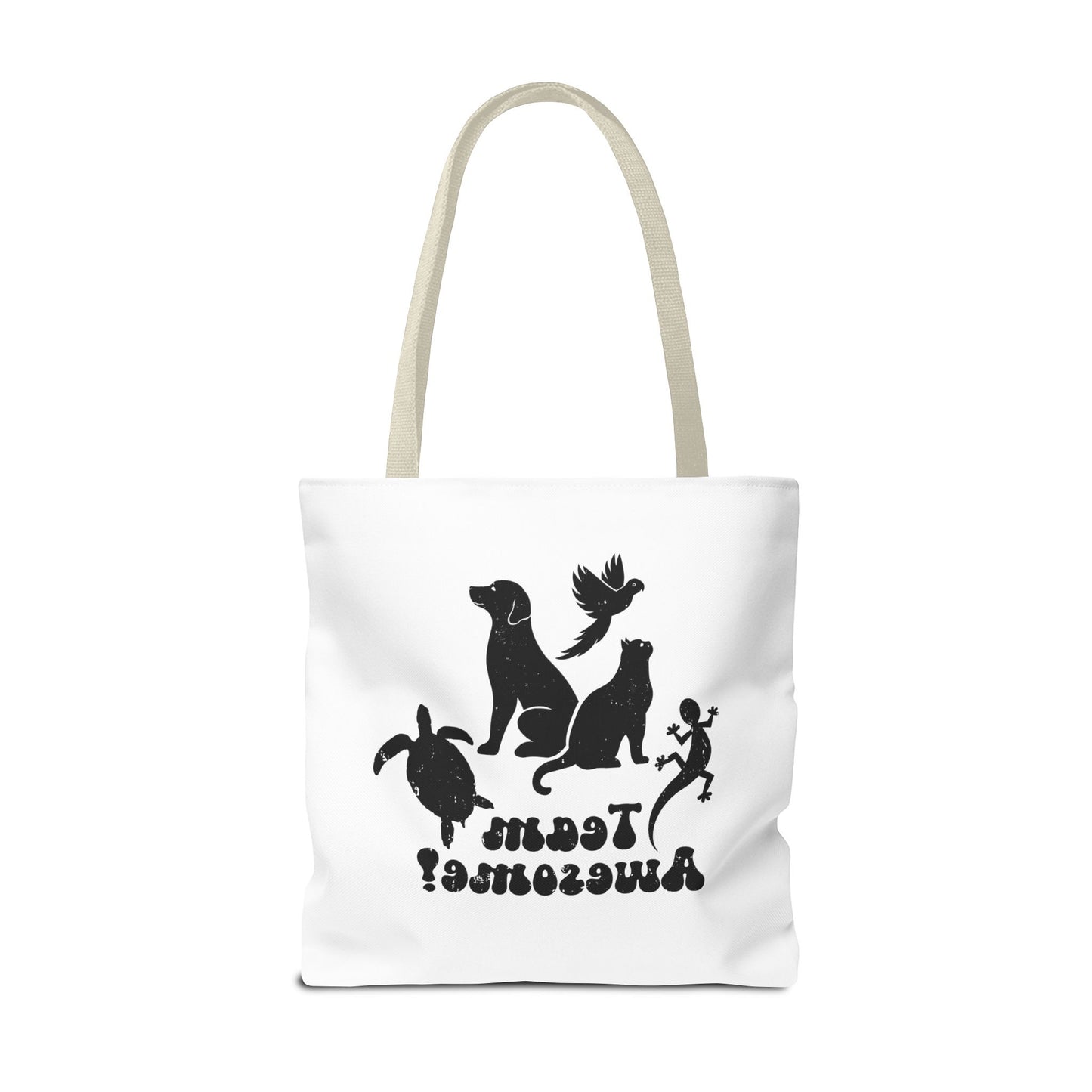 Unisex Animal Lover Lizard Cat Bird Dog Turtle Team Awesome Tote Bag