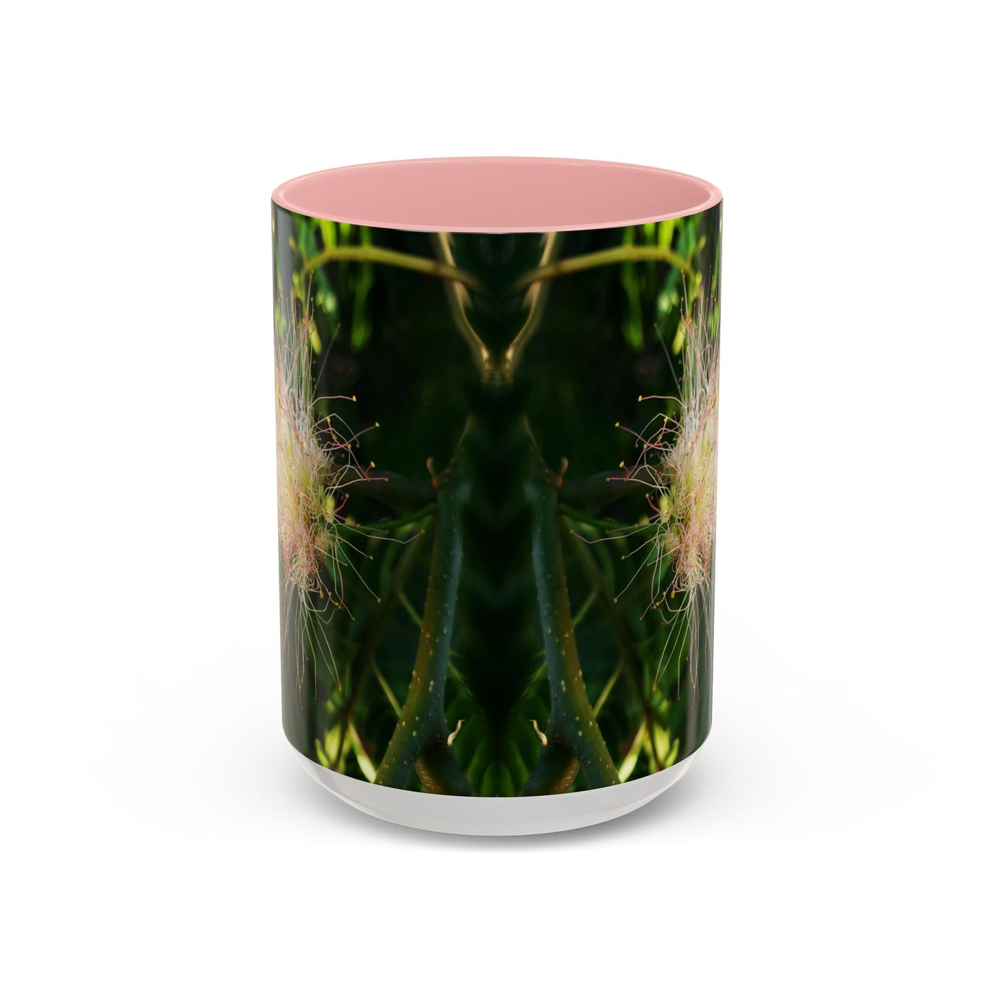 11oz /15oz Garden Themed Silk Blossom Plant Foliage Two Tone Coffee Mug