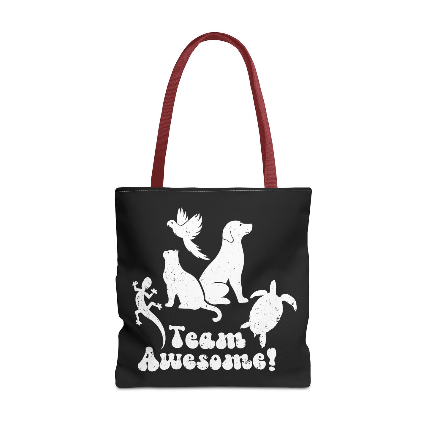 Unisex Animal Lover Lizard Cat Bird Dog Turtle Team Awesome Tote Bag