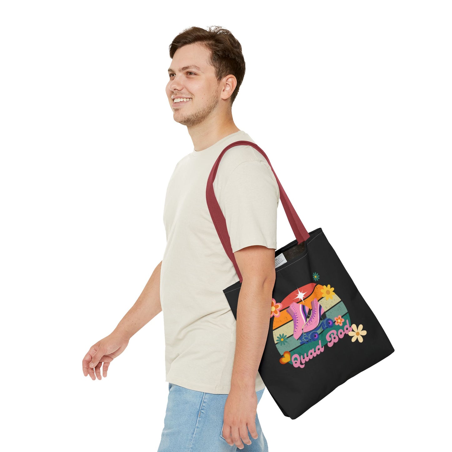 Unisex Retro Vibes Roller Skate Quad Bod Tote Bag