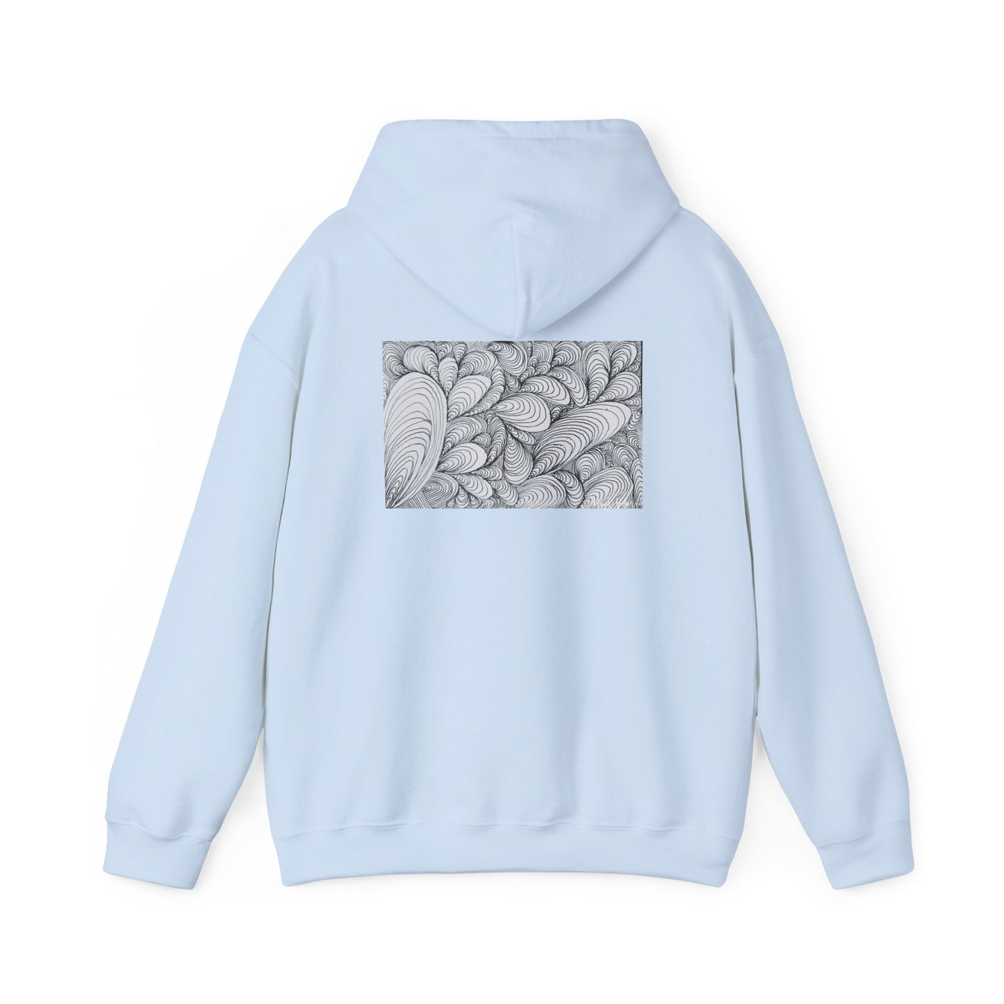 Unisex Heavy Blend™ Original Rough Artwork Midsize Print Hooded Sweatshirt