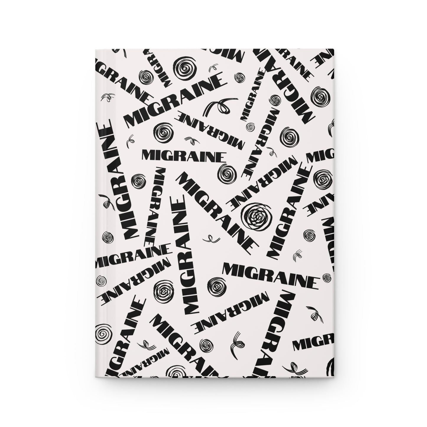 Hardcover Matte 150 Page Migraine Brain Word Scramble Journal - White