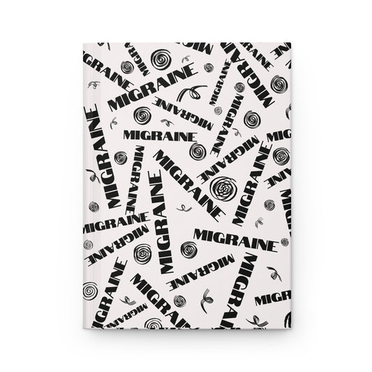 Hardcover Matte 150 Page Migraine Brain Word Scramble Journal - White