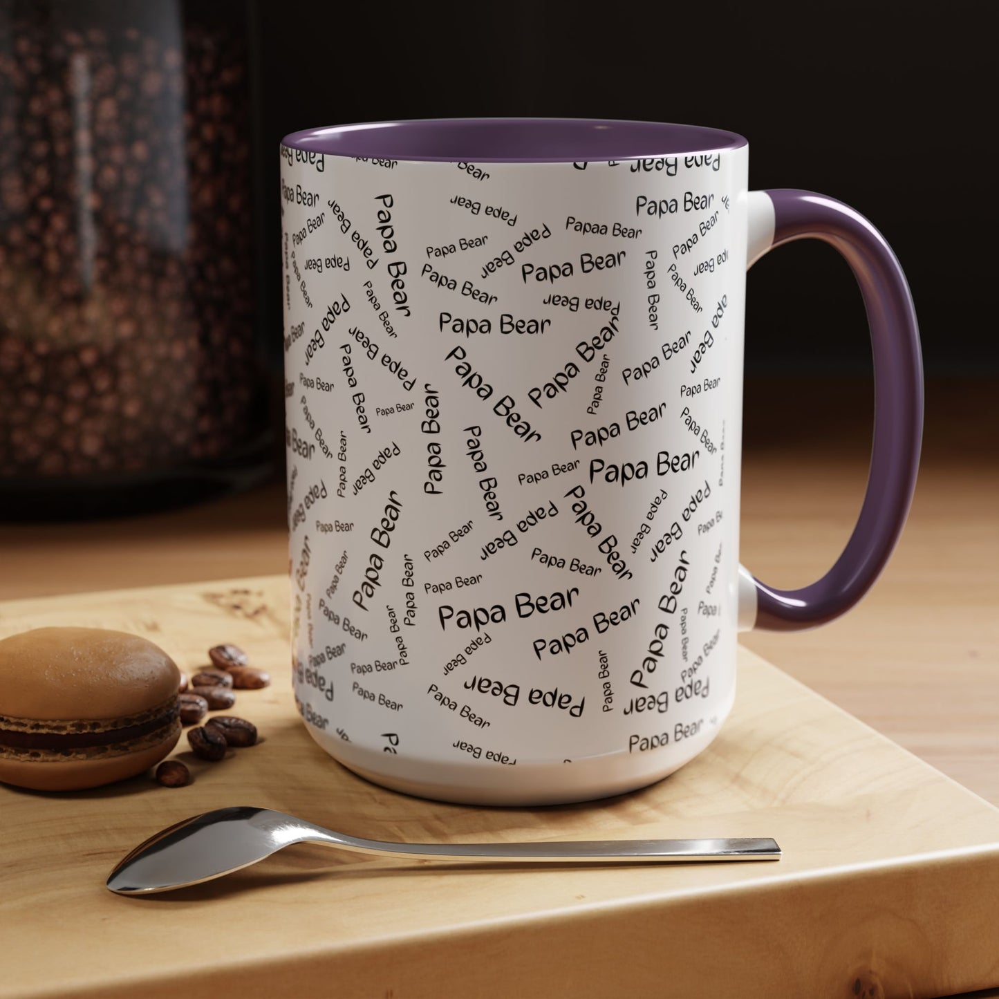 11oz/15oz Papa Bear Word Scramble Coffee Mug