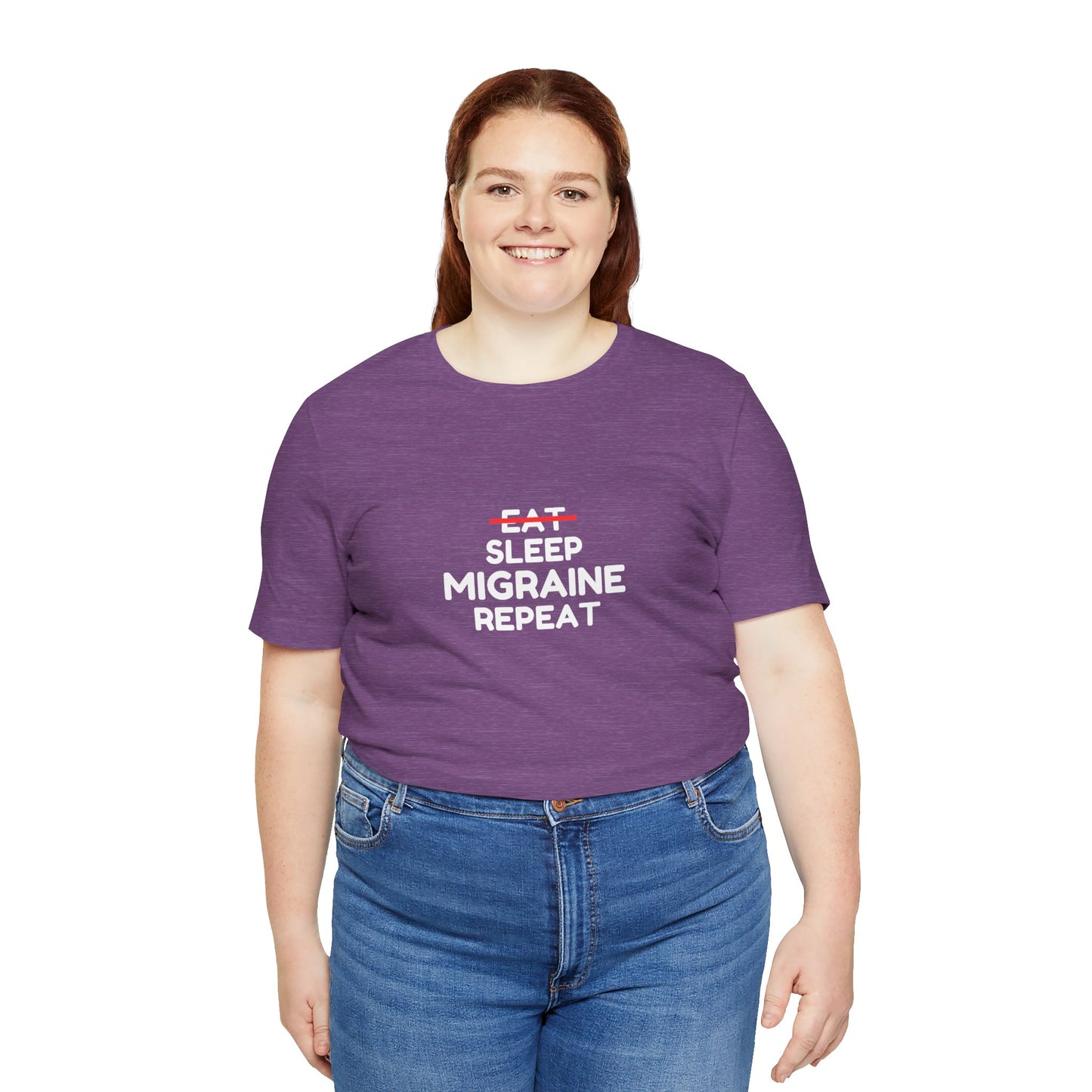 Unisex Migraine Day Invisible Illness Warrior Eat Sleep Migraine Repeat Tshirt