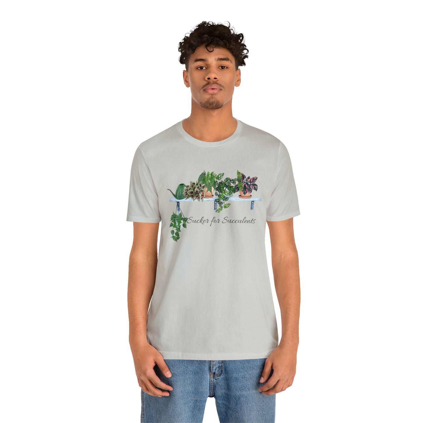 Unisex Gardening Themed T-Shirt Sucker for Succulents