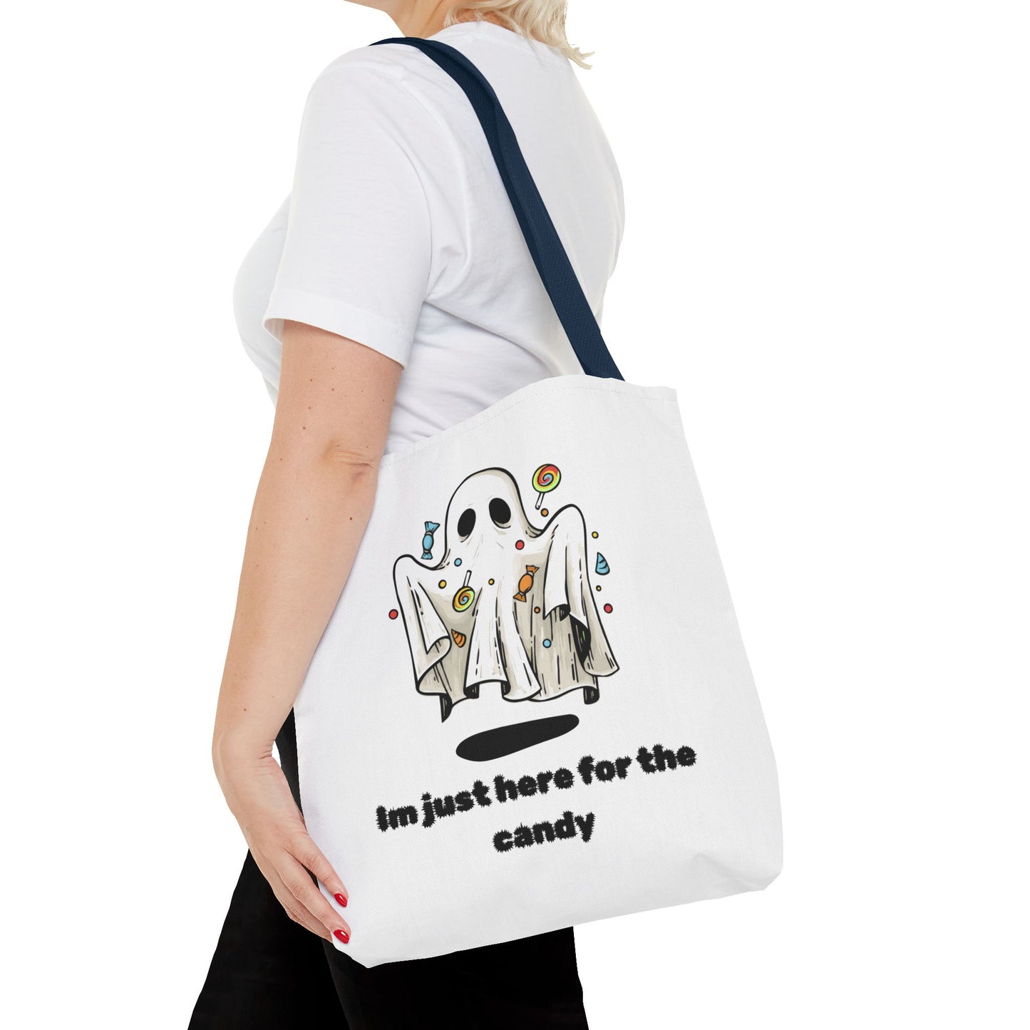 Cute Ghost Halloween Lover Spooky Season Trick or Treating Candy Bag Fall Themed Reusable Lunch Bag