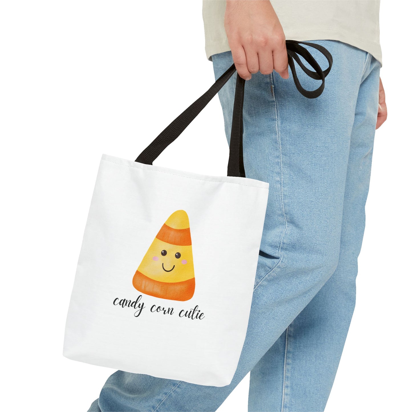 Cute Candy Corn Halloween Spooky Season Tote Trick or Treating Candy Fall Themed Reusable Lunch Bag