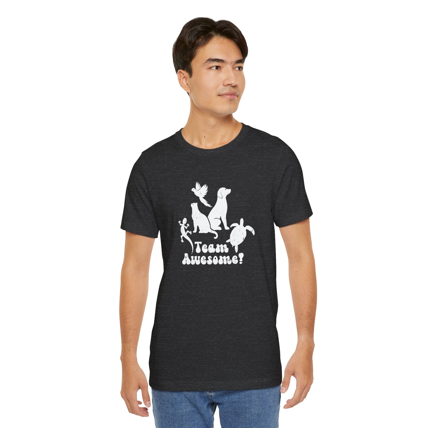 Unisex Animal Lover Lizard Cat Bird Dog Turtle Team Awesome T-Shirt