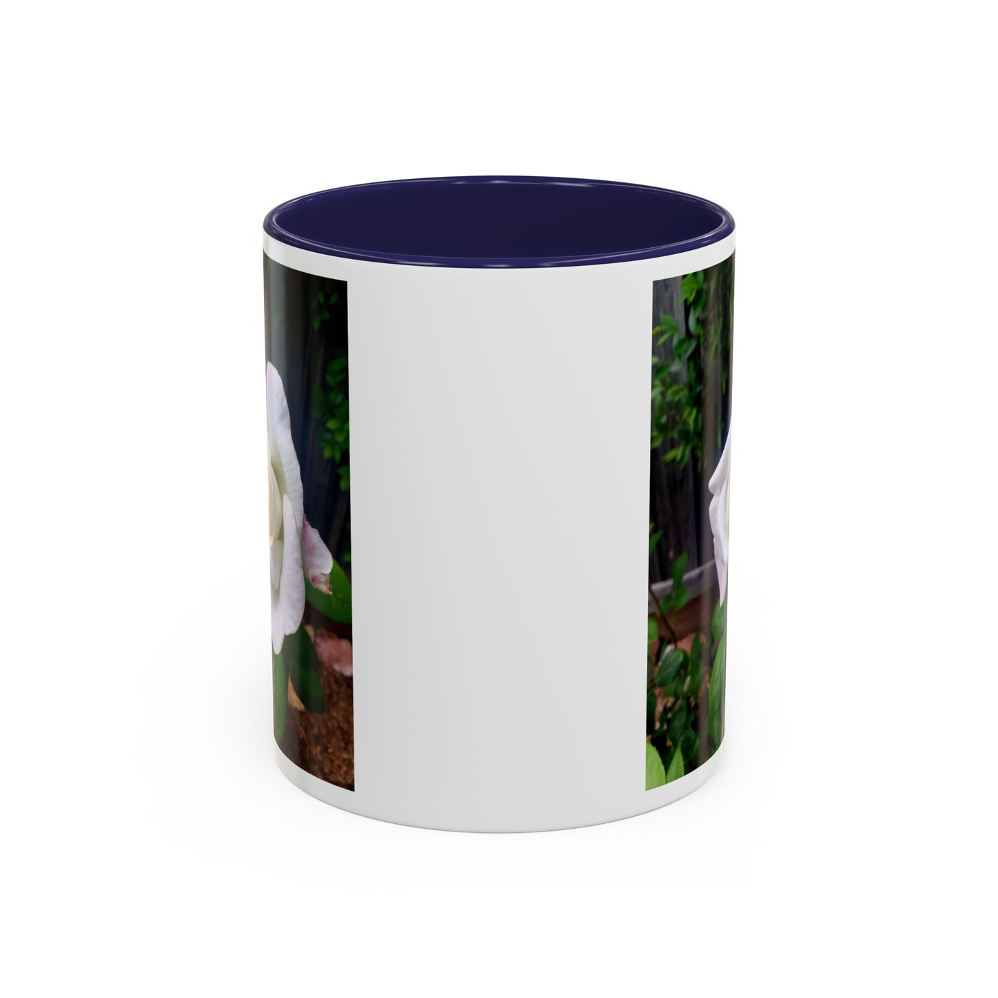 11oz/15oz Garden Themed White Sugar Moon Hybrid Tea Roses Coffee Mug