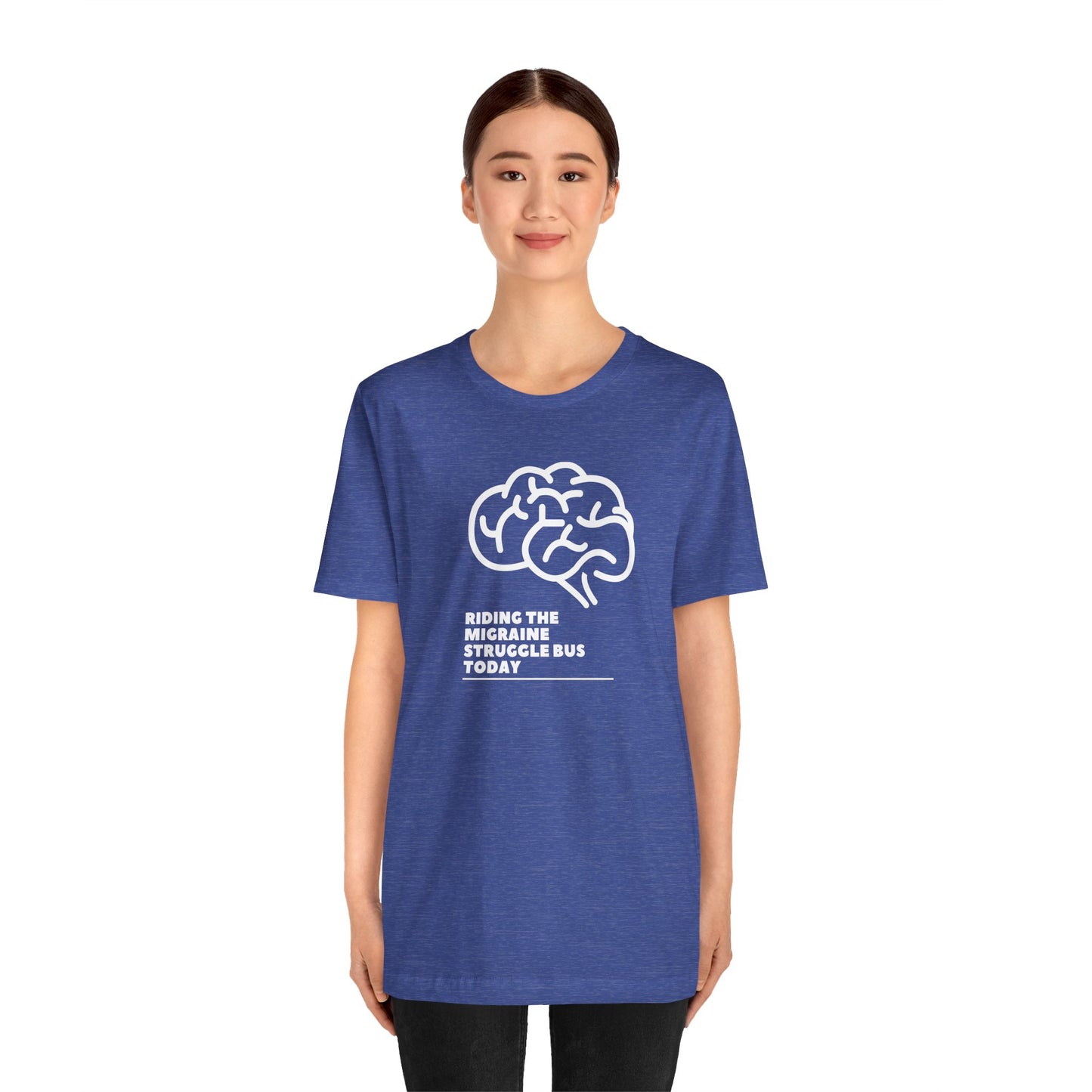 Unisex Migraine Day Invisible Illness Warrior Riding The Struggle Bus Tshirt