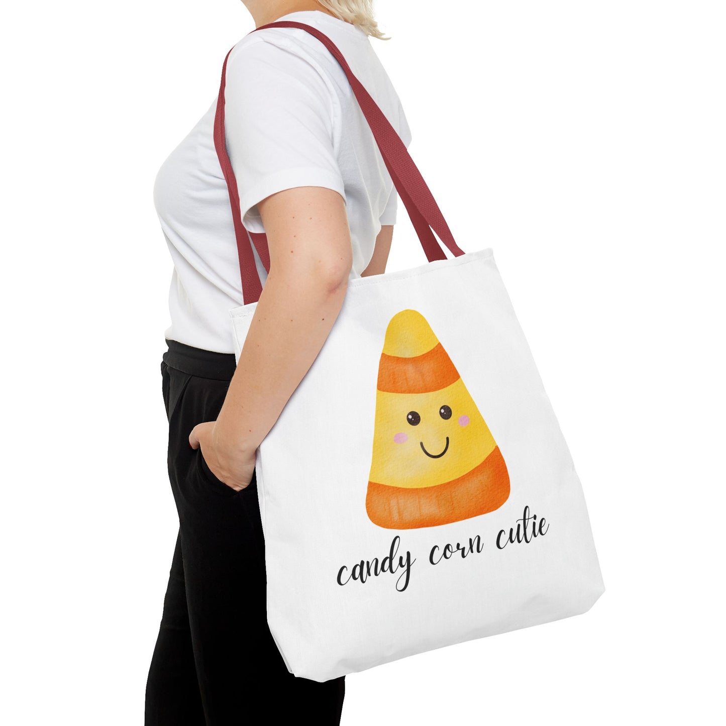 Cute Candy Corn Halloween Spooky Season Tote Trick or Treating Candy Fall Themed Reusable Lunch Bag