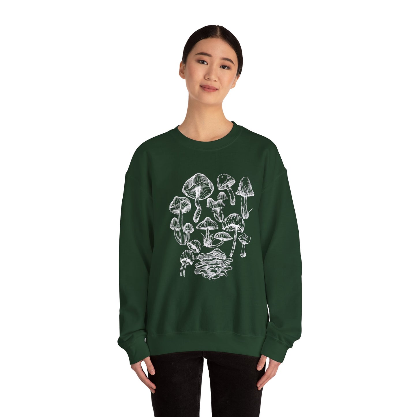 Unisex Mushroom Lover Fungi Print Toadstool Sweatshirt